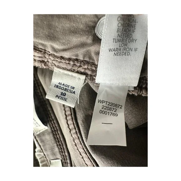 J.Jill Authentic Fit Slim Ankle Jeans Size 10 Petite Taupe Stretch Denim - Picture 8 of 8
